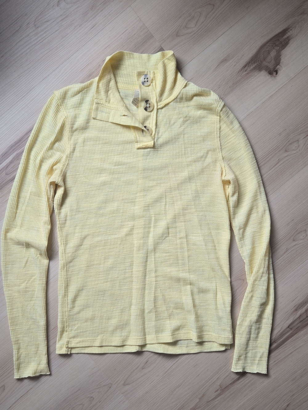 We The Free Thermal Long-Sleeve Top, Yellow, Size Medium